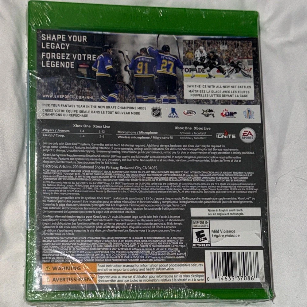 EA Sports NHL 17 Xbox One Video Game New Factory Sealed World Cup of Hockey 2016